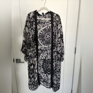 Blackcraft Cult Black and White Kimono Robe